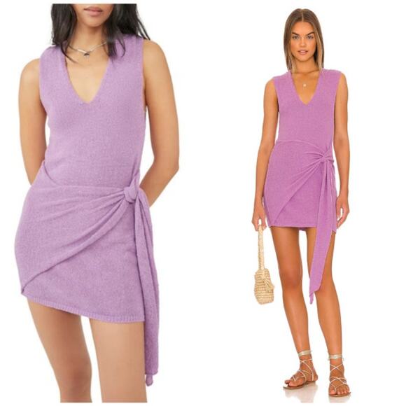 Free People Beach Poppy Sweater Mini Dress Ochid Rain Size XS Beach‎ Roma… - Picture 1 of 9